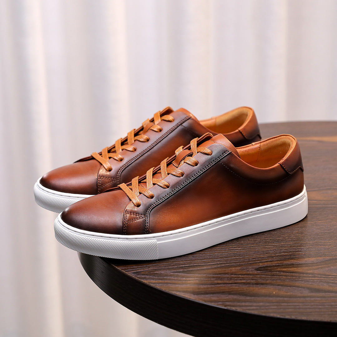 Leren Oxford-sneakers | Bruin