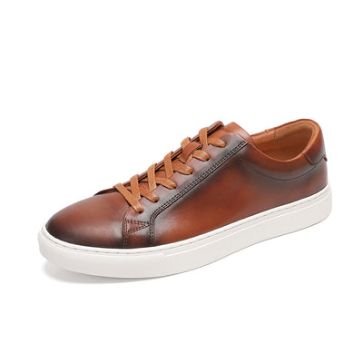 Leren Oxford-sneakers | Bruin