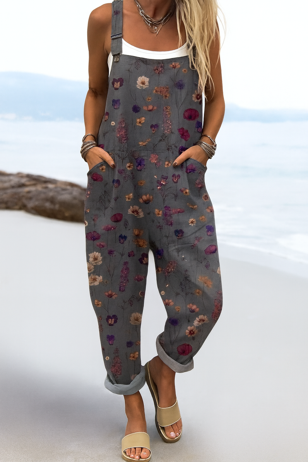 Vintage Jumpsuit met Bloemenprint | Comfort & Stijl voor Elke Dag