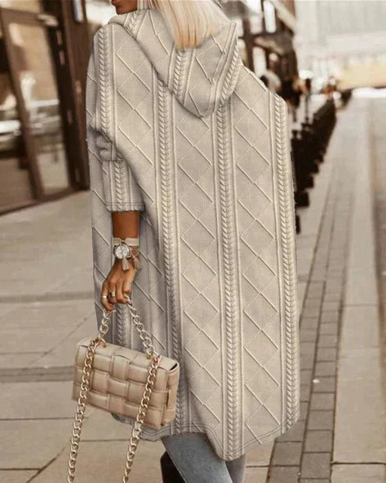 Lauren | Lange Gebreide Look Cardigan